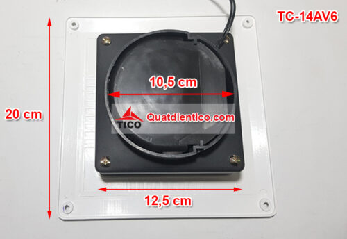 Mặt sau quạt hút gió mini TC-14AV6