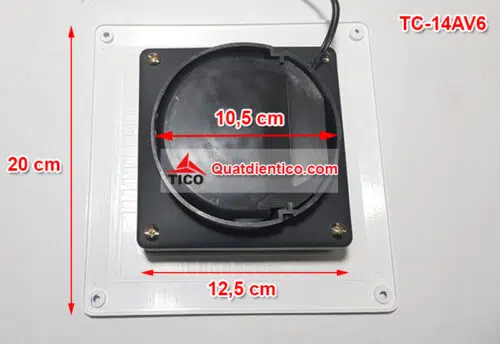 Mặt sau quạt hút gió mini TC-14AV6