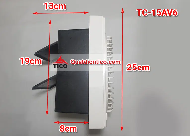 Kích thước quạt thông gió TC-15AV6