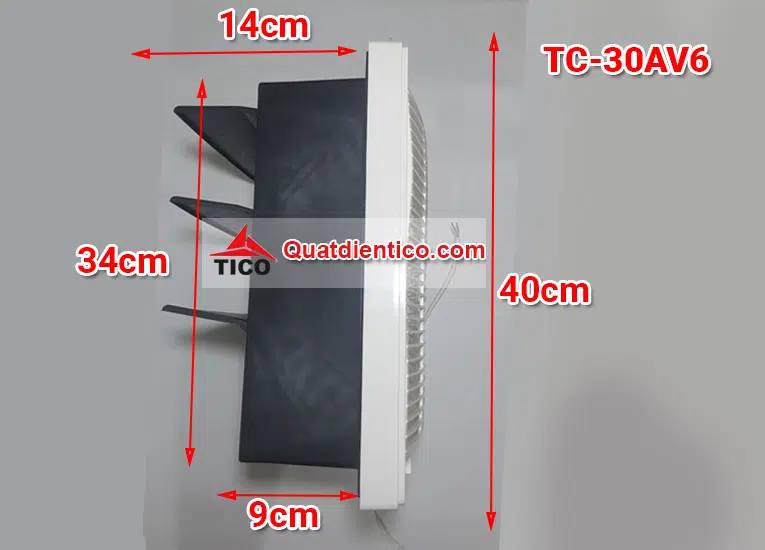 Kích thước quạt thông gió TC-30AV6