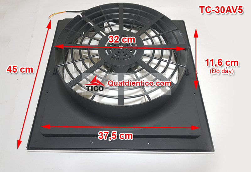 Kích thước quạt hút gió âm trần TC-30AV5
