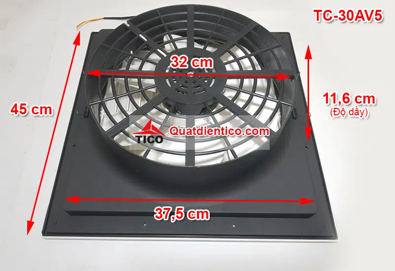 Kích thước quạt hút gió âm trần TC-30AV5