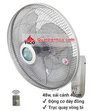 Quạt treo tường điều khiển từ xa TDK400 (màu trắng)