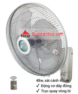Quạt treo tường điều khiển từ xa TDK400 (màu trắng)
