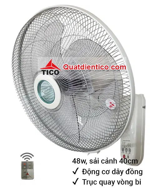 Quạt treo tường điều khiển từ xa TDK400 (màu trắng)