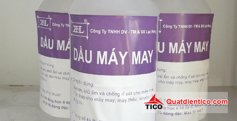 Dầu máy may không nên sử dụng để tra cho quạt điện