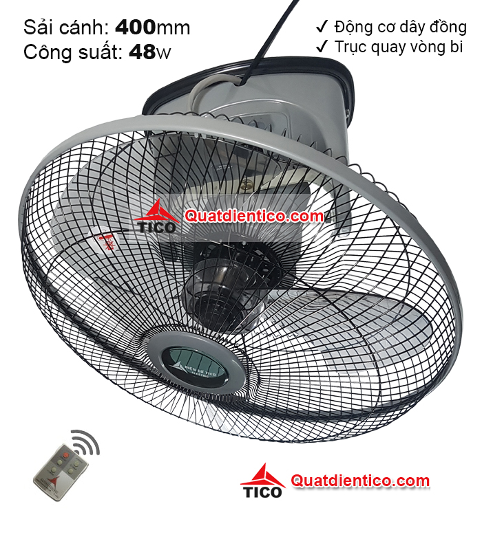 Quạt đảo trần điều khiển từ xa B400