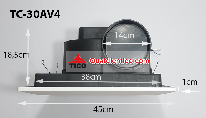 Kích thước quạt hút âm trần TC-30AV4