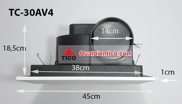 Kích thước quạt hút âm trần TC-30AV4