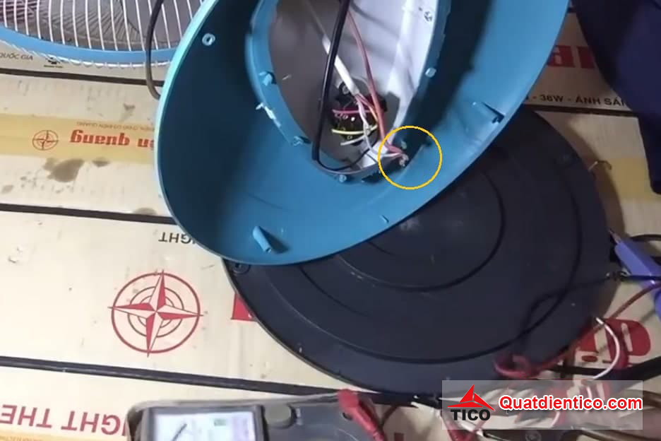 Sửa quạt không quay do hỏng tụ điện hoặc cháy cầu chì