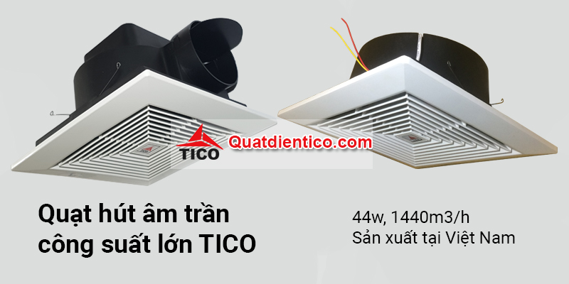 Quạt hút âm trần công suất lớn lưu lượng gió 1440m3/giờ