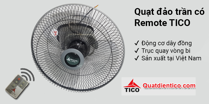 Quạt đảo treo trần có remote giá rẻ tại Hà Nội