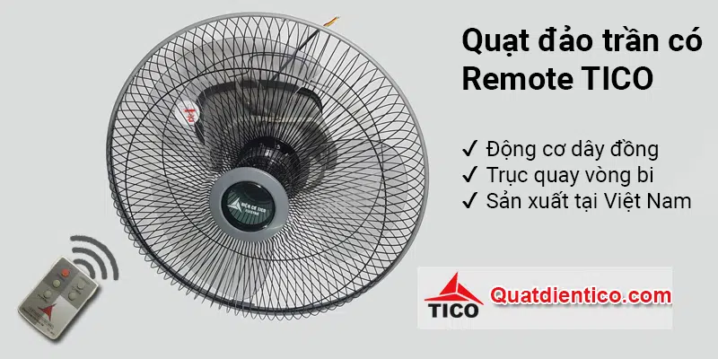 Quạt đảo treo trần có remote giá rẻ tại Hà Nội