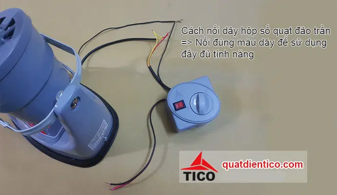 Cách đấu dây hộp số quạt trần đảo trần Tico