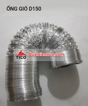 Ống gió mềm D150mm, không bảo ôn.