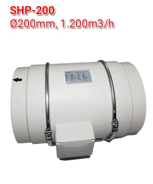 Quạt hút mùi nối ống phi 200