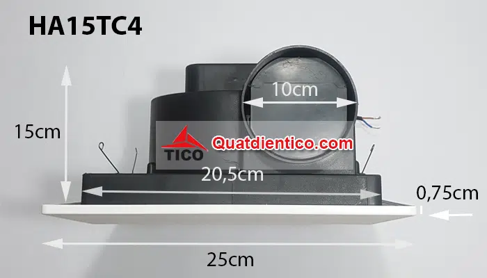 Mô tả kích thước quạt HA15TC4
