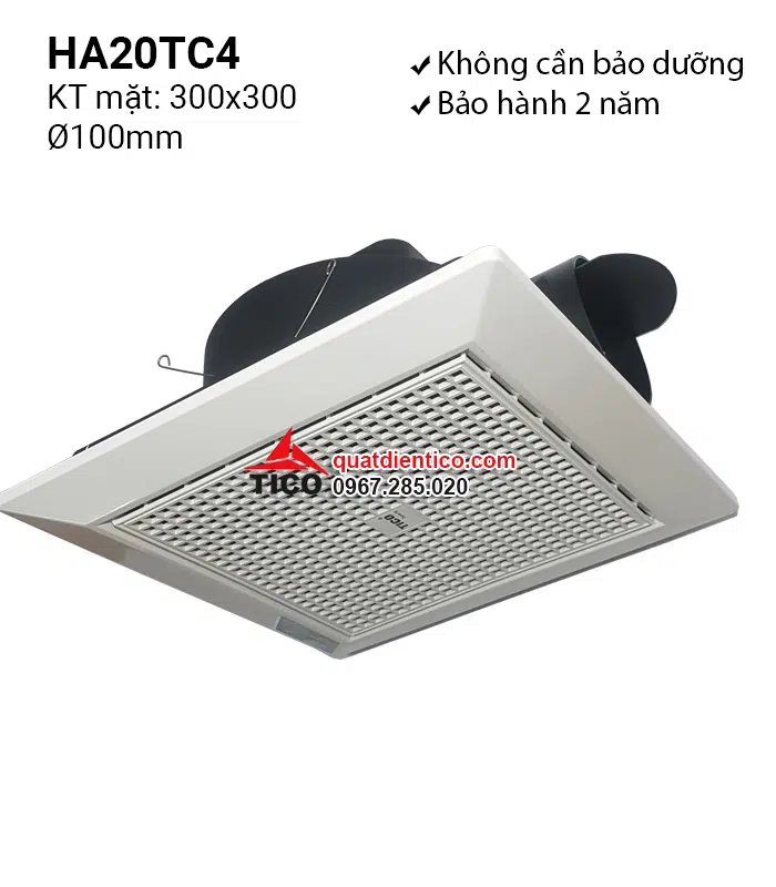 Quạt hút âm trần ống ngang HA20TC4 (chạy vòng bi)