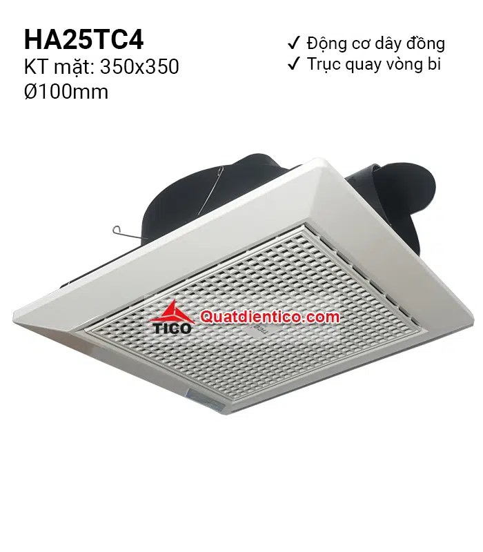 Quạt hút âm trần ống ngang HA25TC4 (chạy vòng bi)