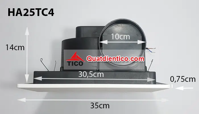 Mô tả kích thước quạt HA25TC4