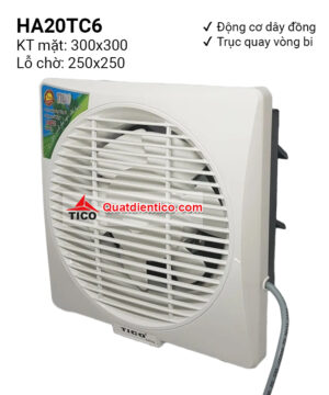Quạt thông gió gắn tường 1 chiều HA20TC6(chạy vòng bi)