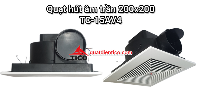 Quạt hút âm trần 200x200 dùng cho nhà vệ sinh