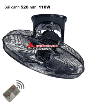 Quạt đảo trần công suất lớn B600, xoay 360 độ, có điều khiển từ xa